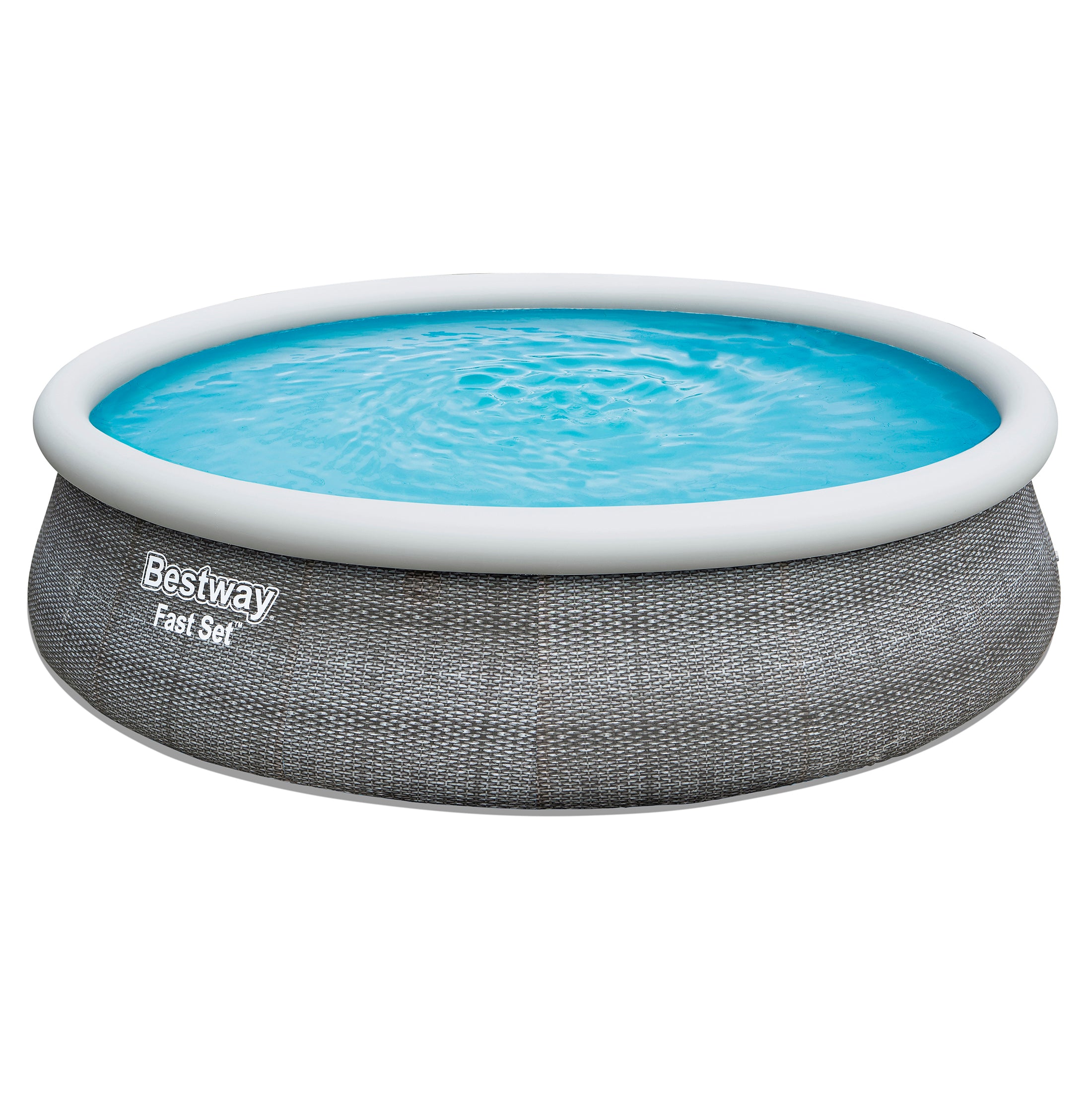 Fast Set 15' x 33 Round Above Ground Pool Liner Replacement. Rattan Wicker
