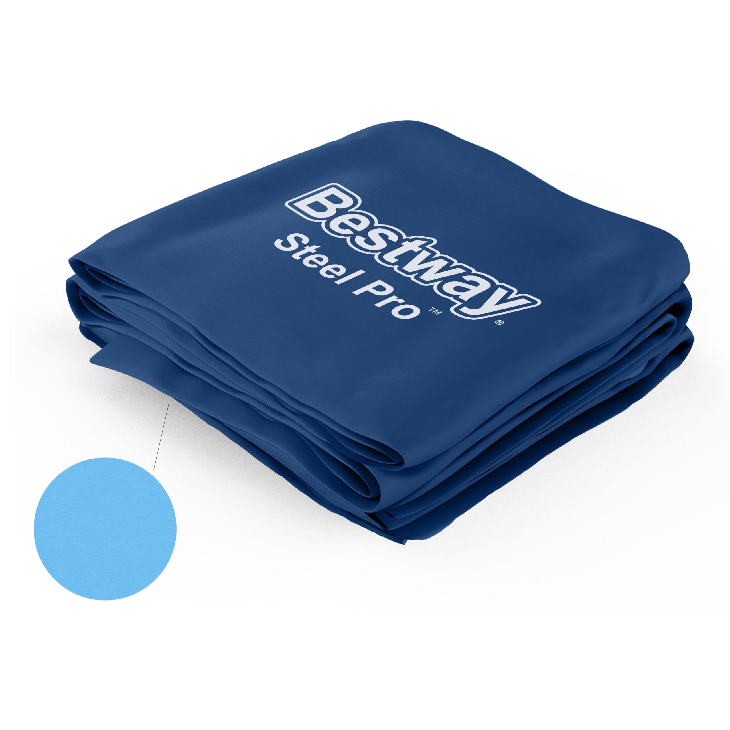 Steel Pro 10' x 30 Round Above Ground Pool Liner Replacement. Deep Blue