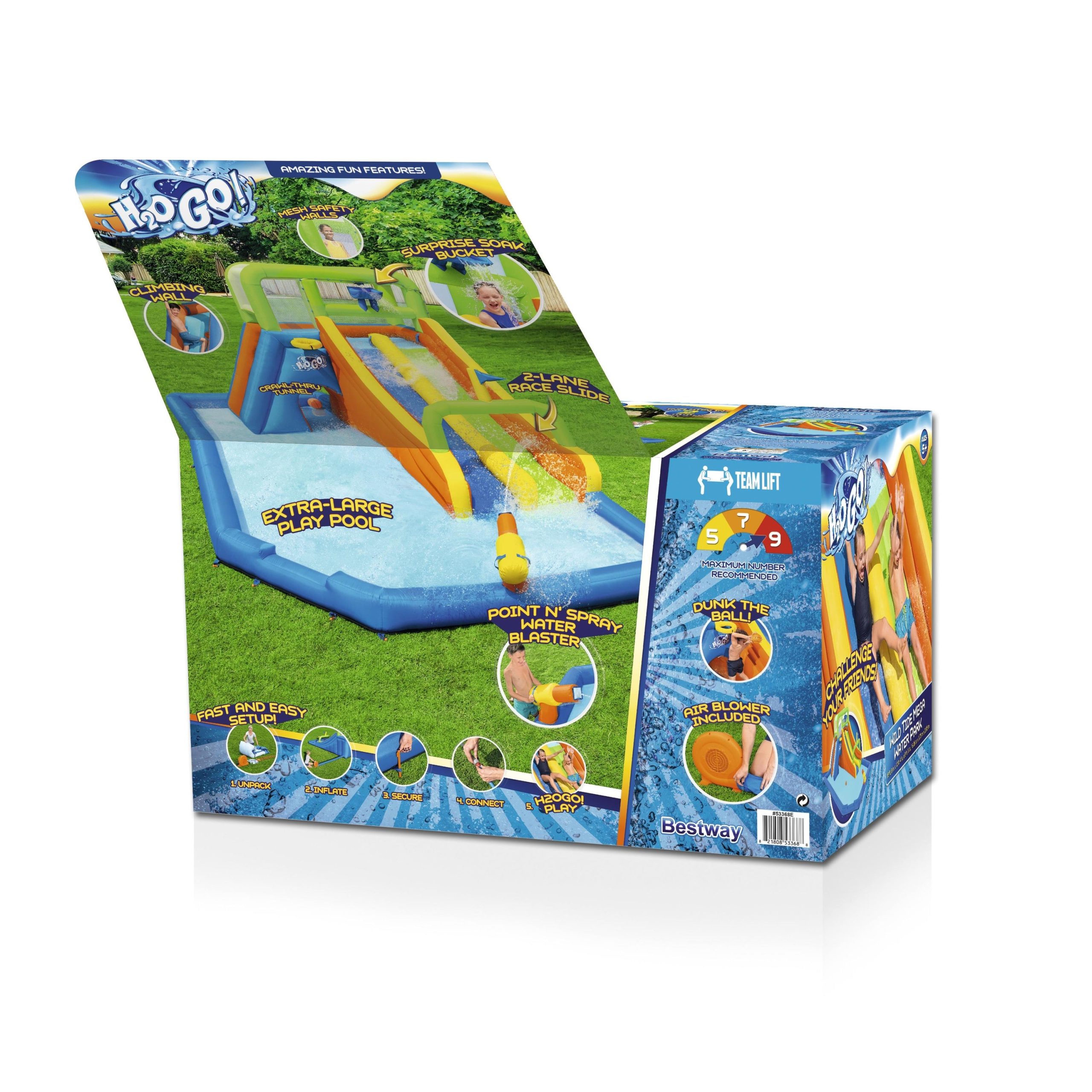 H2OGO! Wild Tide Kids Inflatable Water Park 19' 8 - Image 9