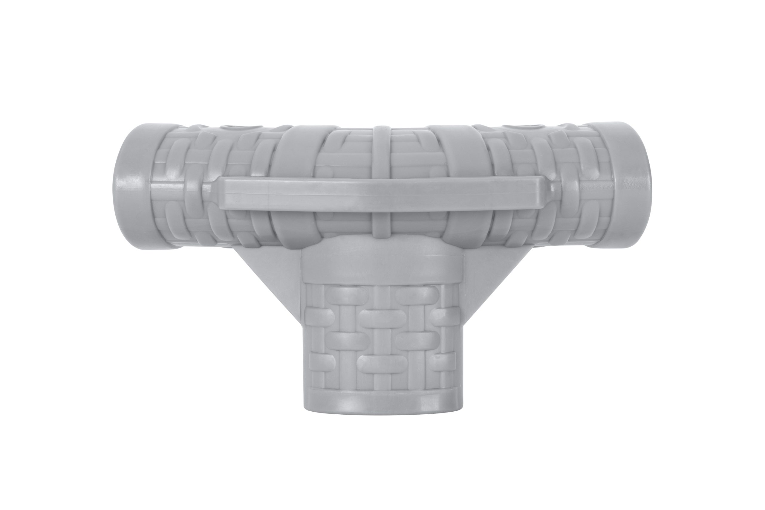 Steel Pro MAX Round Above Ground Pool T-Connector Replacement. Light Gray